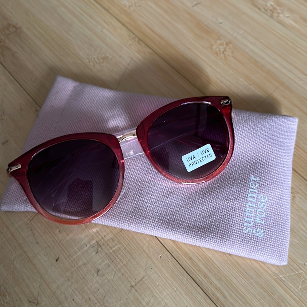Summer & Rose - Pink Rimmed Sunglasses